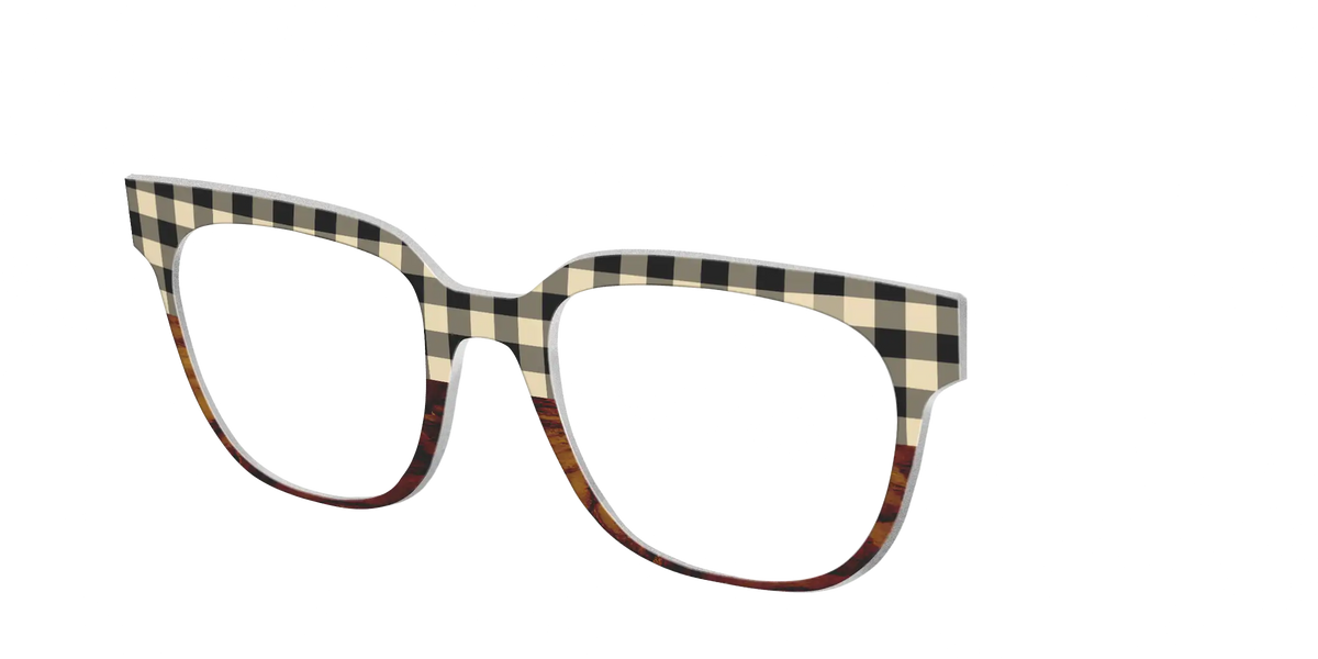 The Ivory Plaid Wood Split