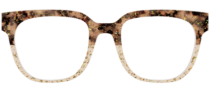 The Khaki Tortoise Crystal Split with Gold Flakes