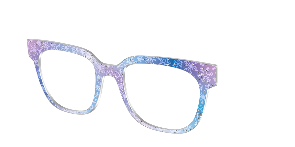 The Pastel Snowflake with Iridescent Glitter