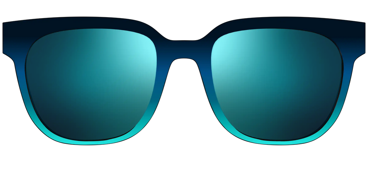 The Polarized Royal Blue to Seafoam Gradient Sun Top