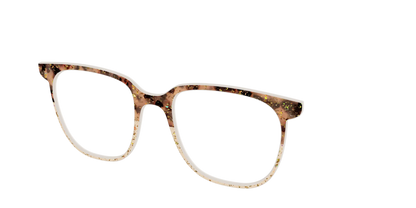 The Khaki Tortoise Crystal Split with Gold Flakes