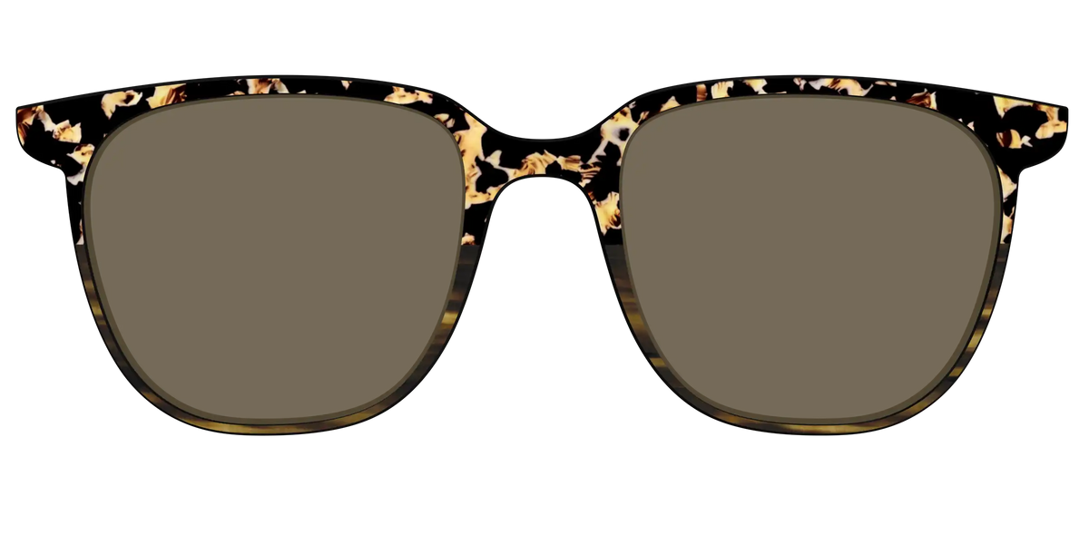 The Polarized Caramel Tortoise Horn Split Sun Top