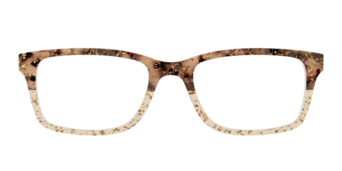 The Khaki Tortoise Crystal Split with Gold Flakes