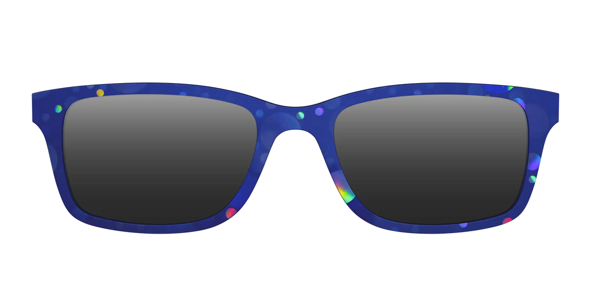The Polarized Navy Holographic Bubbles Sun Top