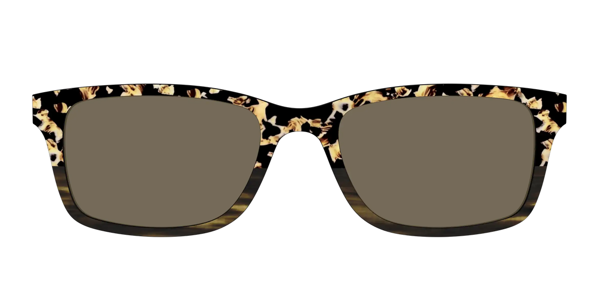 The Polarized Caramel Tortoise Horn Split Sun Top
