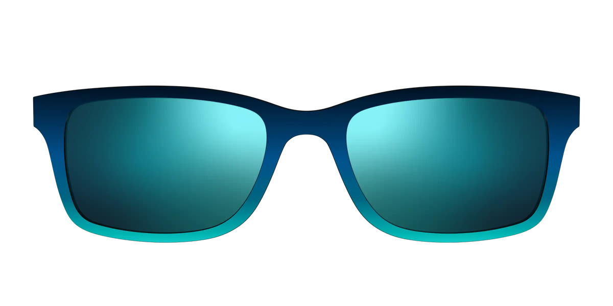 The Polarized Royal Blue to Seafoam Gradient Sun Top