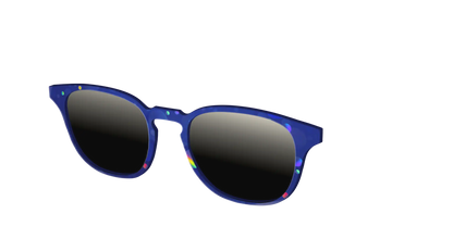 The Polarized Navy Holographic Bubbles Sun Top