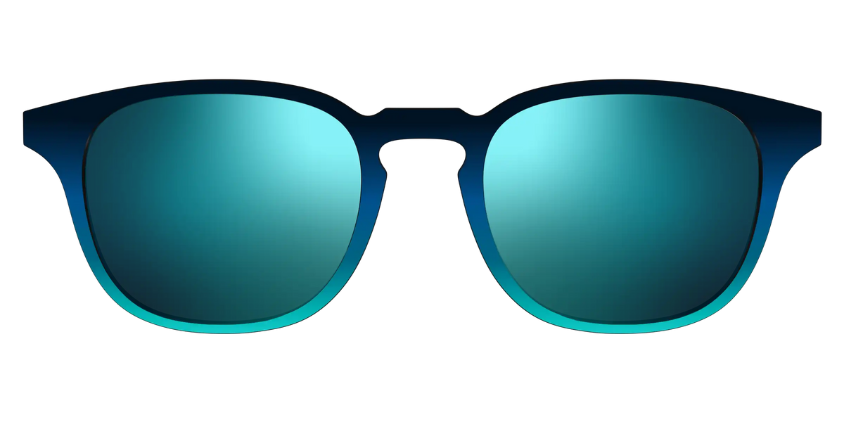 The Polarized Royal Blue to Seafoam Gradient Sun Top