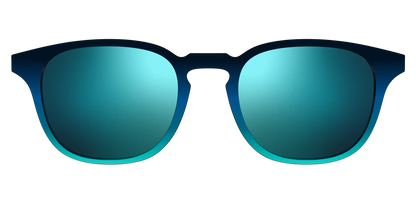 The Polarized Royal Blue to Seafoam Gradient Sun Top