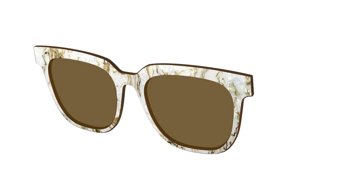 The Polarized Ivory Sand Pearl Shell Sun Top