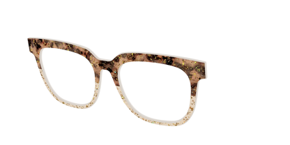The Khaki Tortoise Crystal Split with Gold Flakes