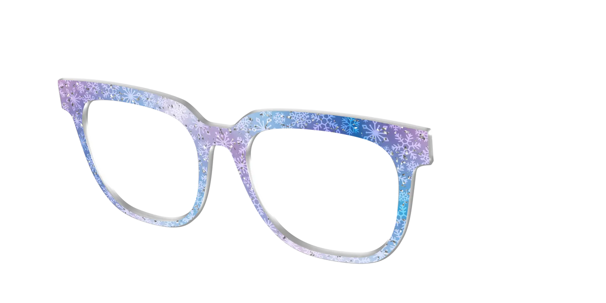 The Pastel Snowflake with Iridescent Glitter
