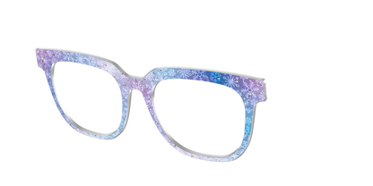 The Pastel Snowflake with Iridescent Glitter