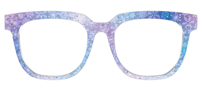 The Pastel Snowflake with Iridescent Glitter