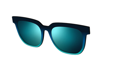 The Polarized Royal Blue to Seafoam Gradient Sun Top