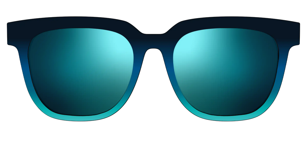 The Polarized Royal Blue to Seafoam Gradient Sun Top