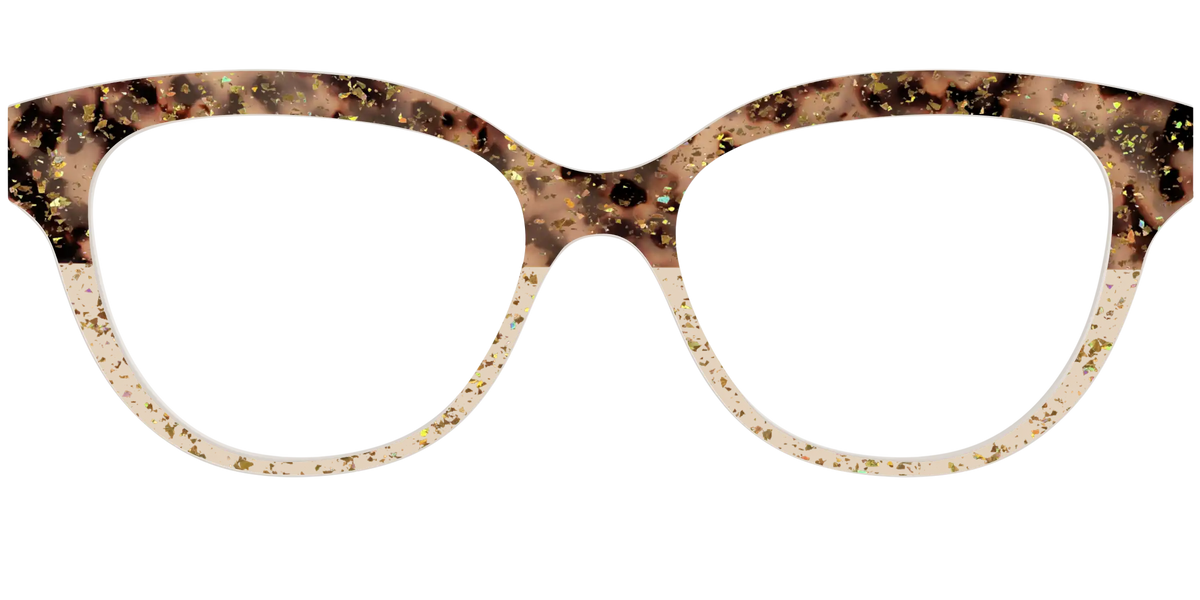 The Khaki Tortoise Crystal Split with Gold Flakes