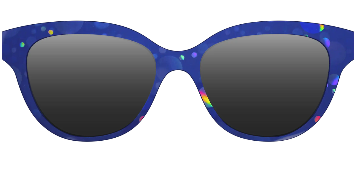 The Polarized Navy Holographic Bubbles Sun Top