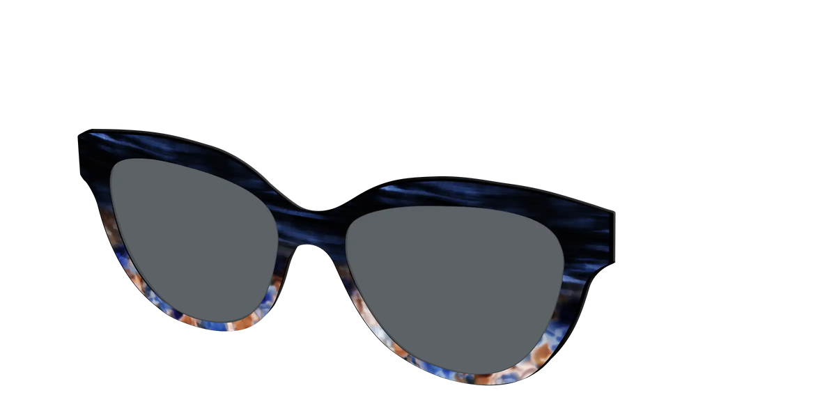 The Polarized Blue Horn Tortoise Sun Top