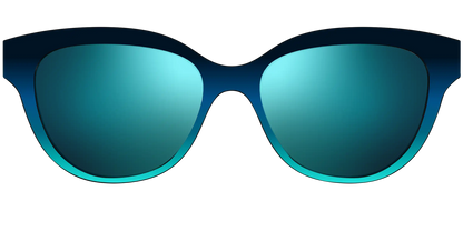 The Polarized Royal Blue to Seafoam Gradient Sun Top