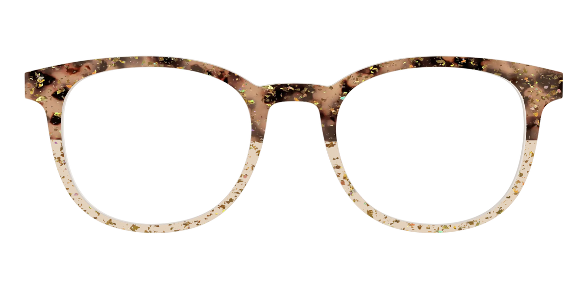 The Khaki Tortoise Crystal Split with Gold Flakes