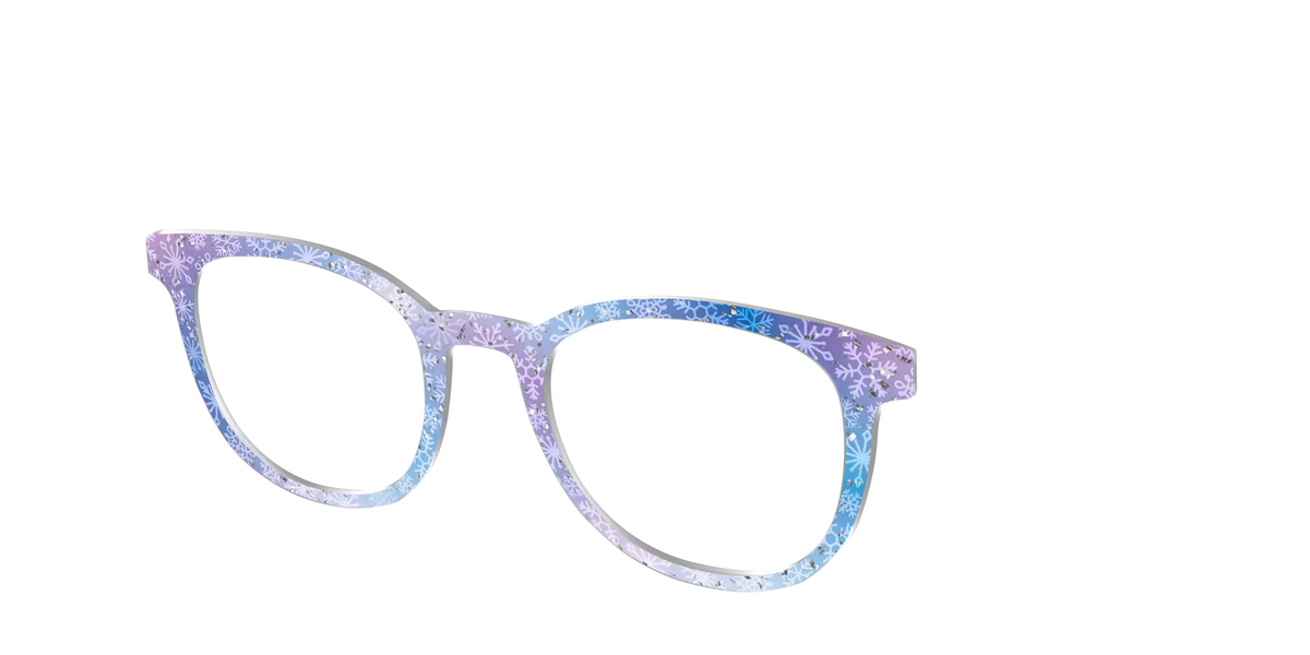 The Pastel Snowflake with Iridescent Glitter
