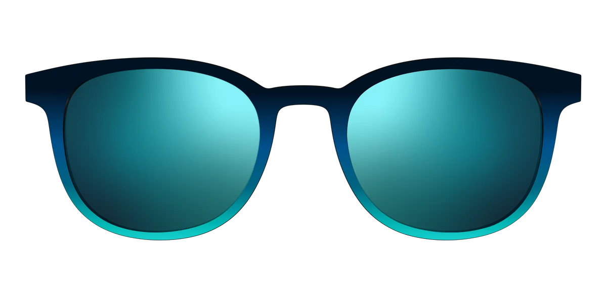 The Polarized Royal Blue to Seafoam Gradient Sun Top