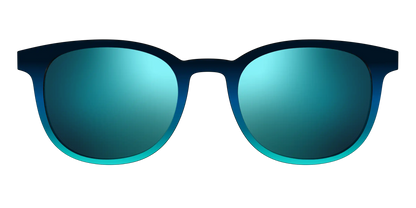 The Polarized Royal Blue to Seafoam Gradient Sun Top
