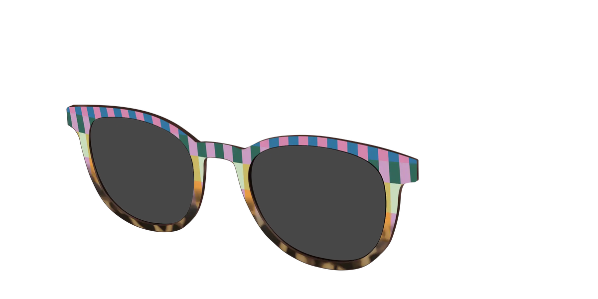 The Polarized Summer Stripes Tortoise Sun Top