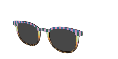 The Polarized Summer Stripes Tortoise Sun Top