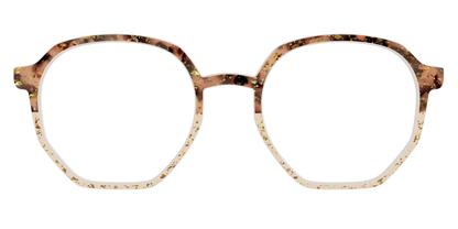 The Khaki Tortoise Crystal Split with Gold Flakes