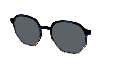 The Polarized Blue Horn Tortoise Sun Top