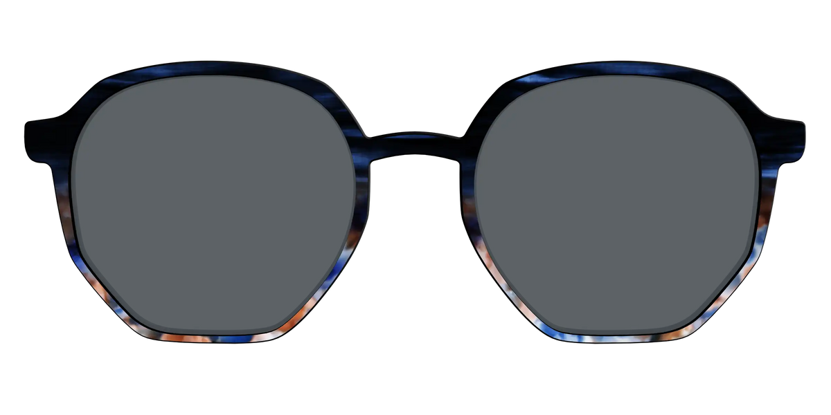 The Polarized Blue Horn Tortoise Sun Top