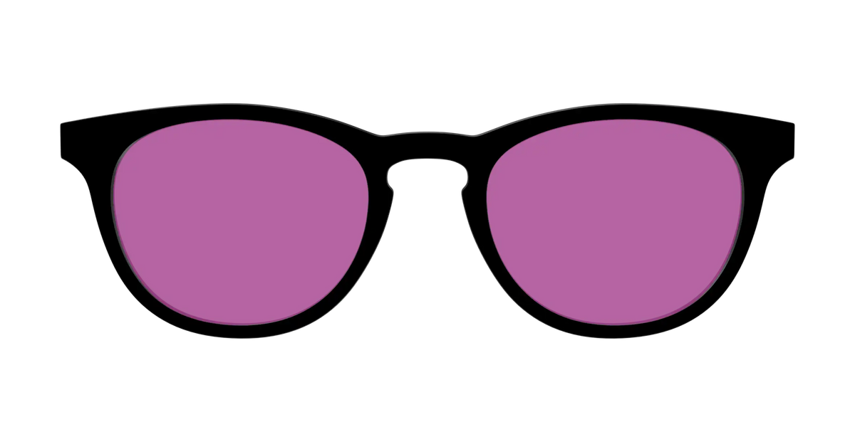 The Black with Violet Golf lens