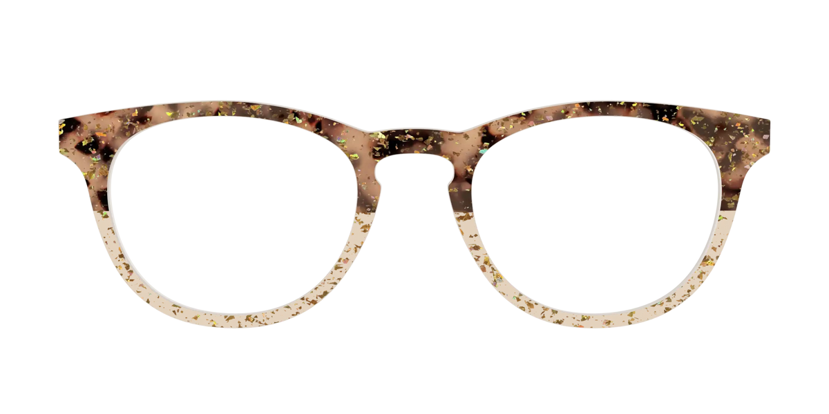 The Khaki Tortoise Crystal Split with Gold Flakes