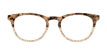The Khaki Tortoise Crystal Split with Gold Flakes