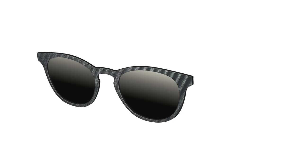The Polarized Obsidian Stripe Sun Top