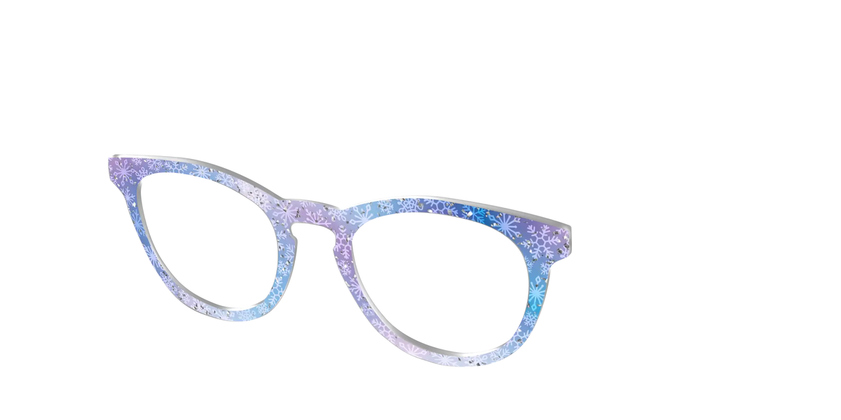 The Pastel Snowflake with Iridescent Glitter