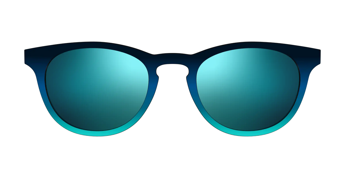 The Polarized Royal Blue to Seafoam Gradient Sun Top