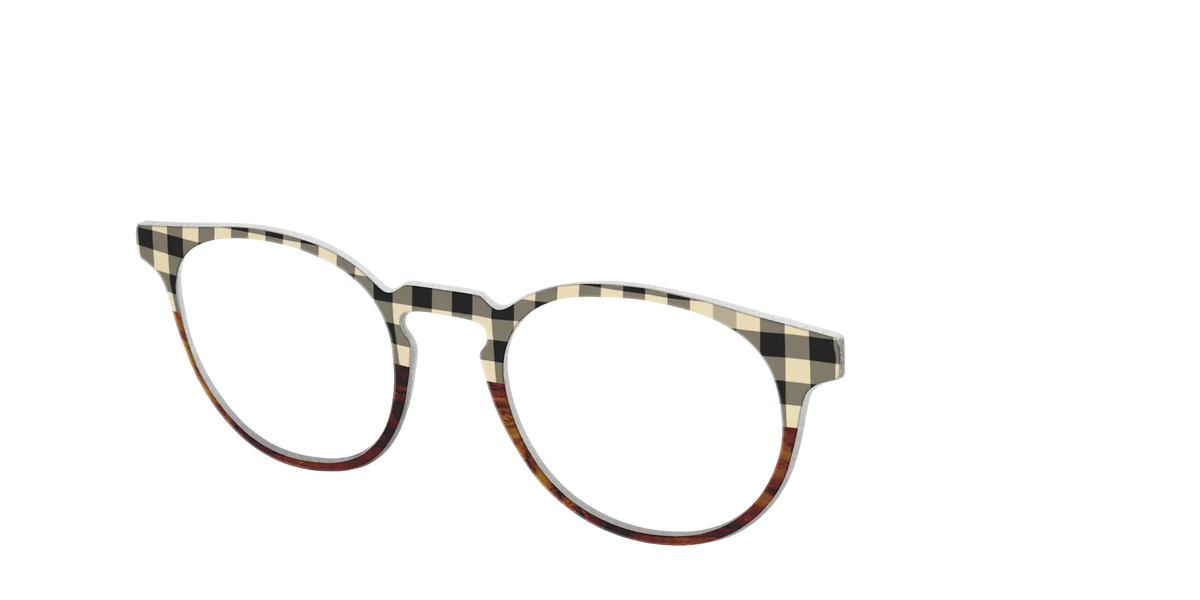 The Ivory Plaid Wood Split
