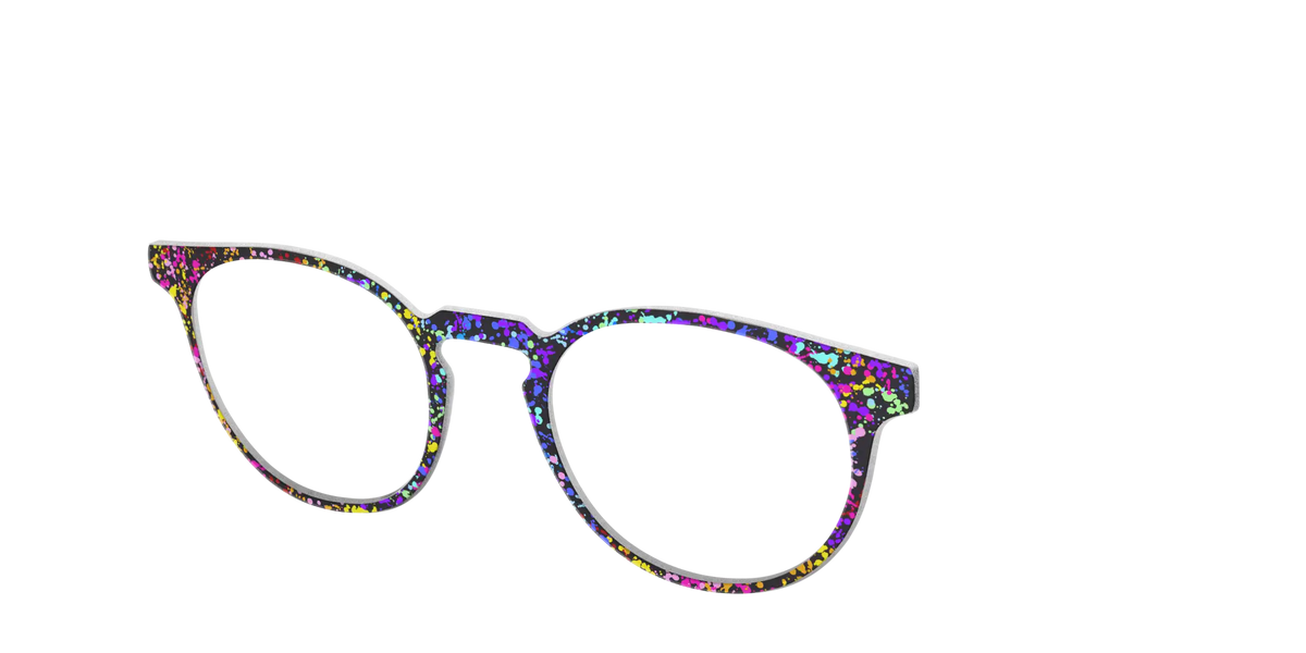 The Rainbow Splatter Black