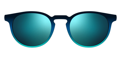 The Polarized Royal Blue to Seafoam Gradient Sun Top