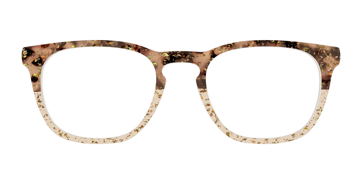 The Khaki Tortoise Crystal Split with Gold Flakes