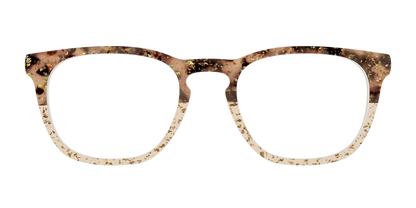 The Khaki Tortoise Crystal Split with Gold Flakes