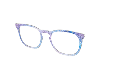 The Pastel Snowflake with Iridescent Glitter