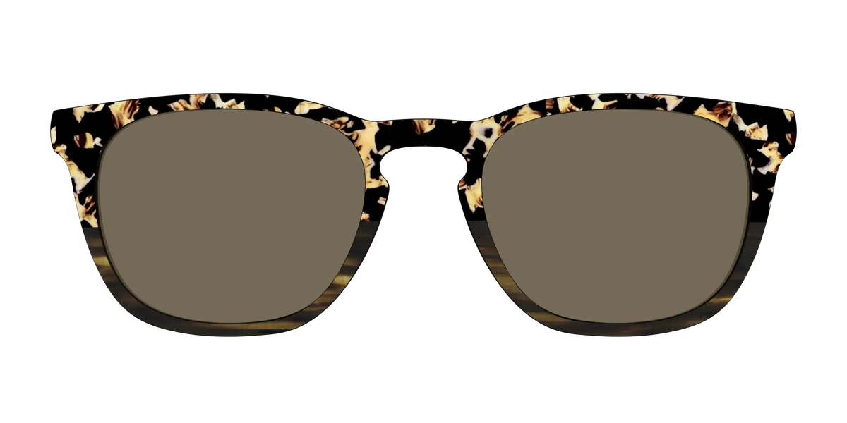 The Polarized Caramel Tortoise Horn Split Sun Top