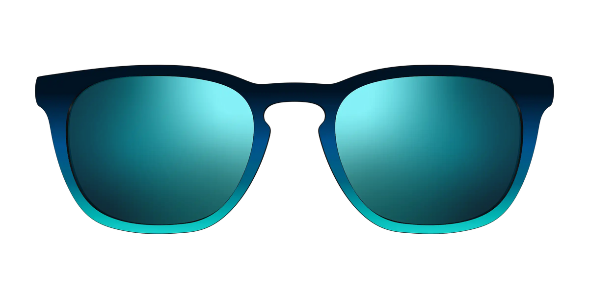 The Polarized Royal Blue to Seafoam Gradient Sun Top