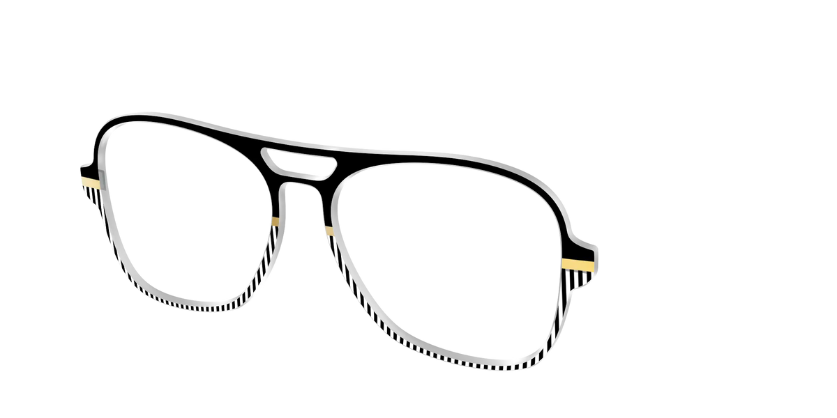 The Chic Stripes Crystal with Gold Foil