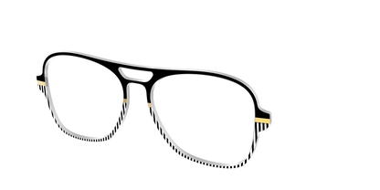 The Chic Stripes Crystal with Gold Foil
