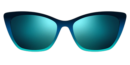 The Polarized Royal Blue to Seafoam Gradient Sun Top